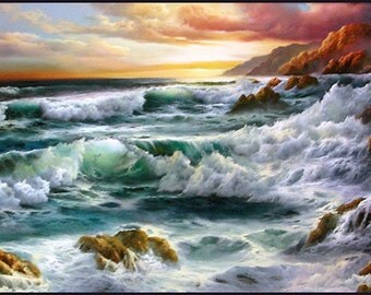 Judy Dy'ans "Pacific Surf" - Original Oil/Canvas - COA - See Live at GallArt - Buy/Sell/Trade