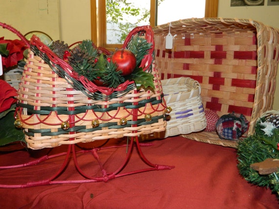 Victorian Christmas Sleigh Basket