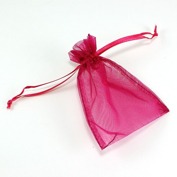 Sheer Organza Bags with Drawstrings 3" x 4" (pack of 12) - ** FREE SHIPPING ** Il_570xn