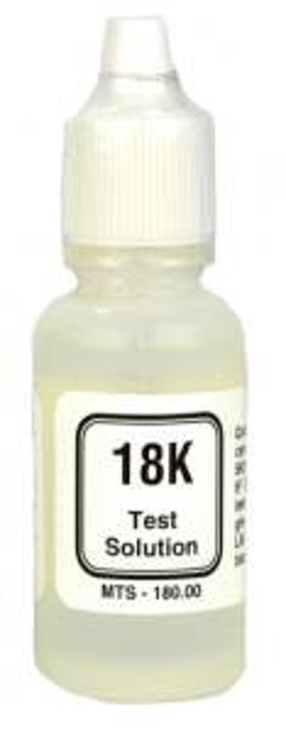 18 Karat Gold Testing Acid Solution Test Purity Scrap Jewelry