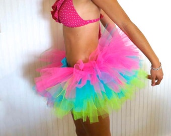 Adult tutu - Neon Tutu - Rave Tutu - Race Tutu - Bachelorette tutu