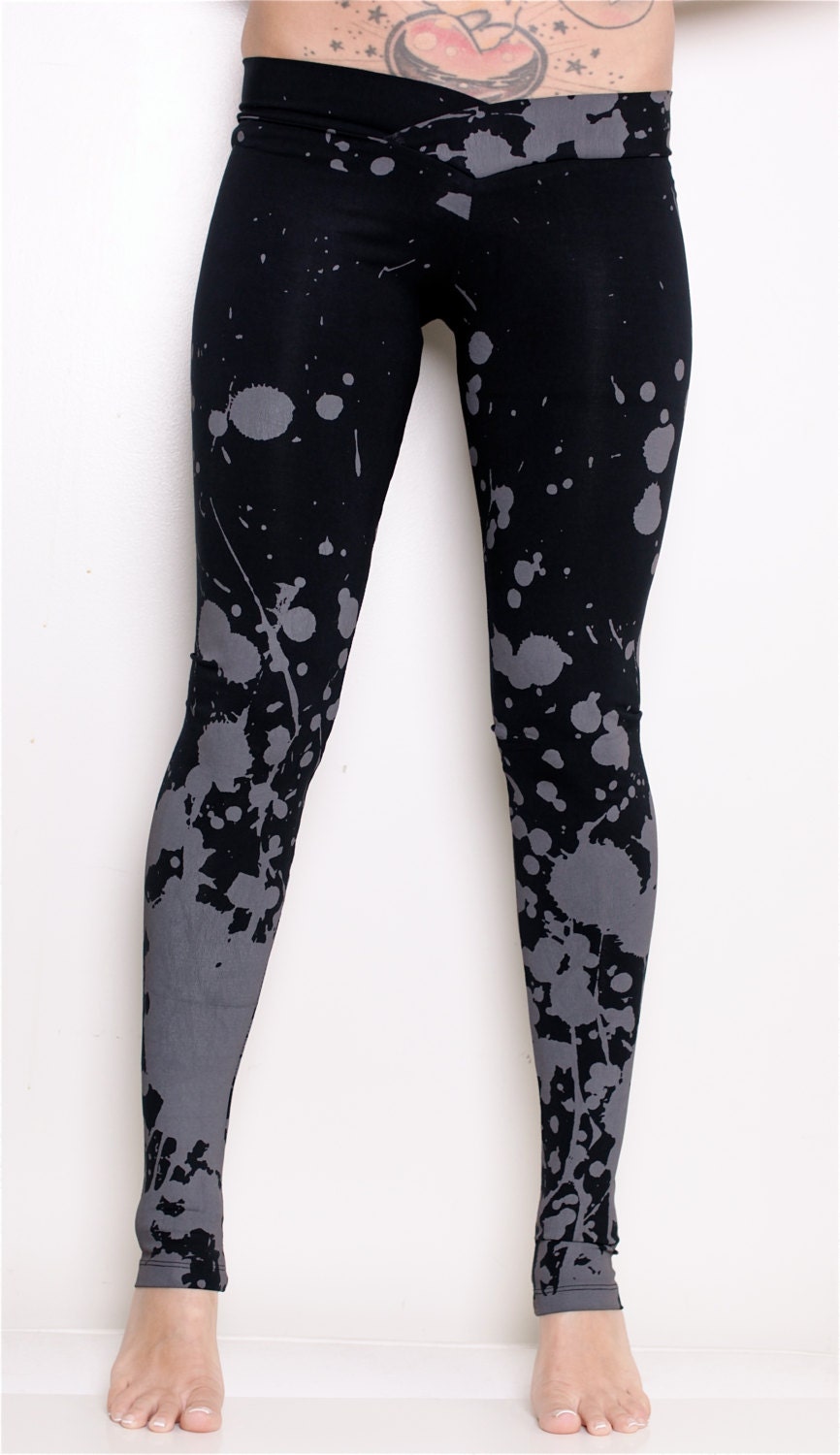 Paint legging Leggings with handmade print.