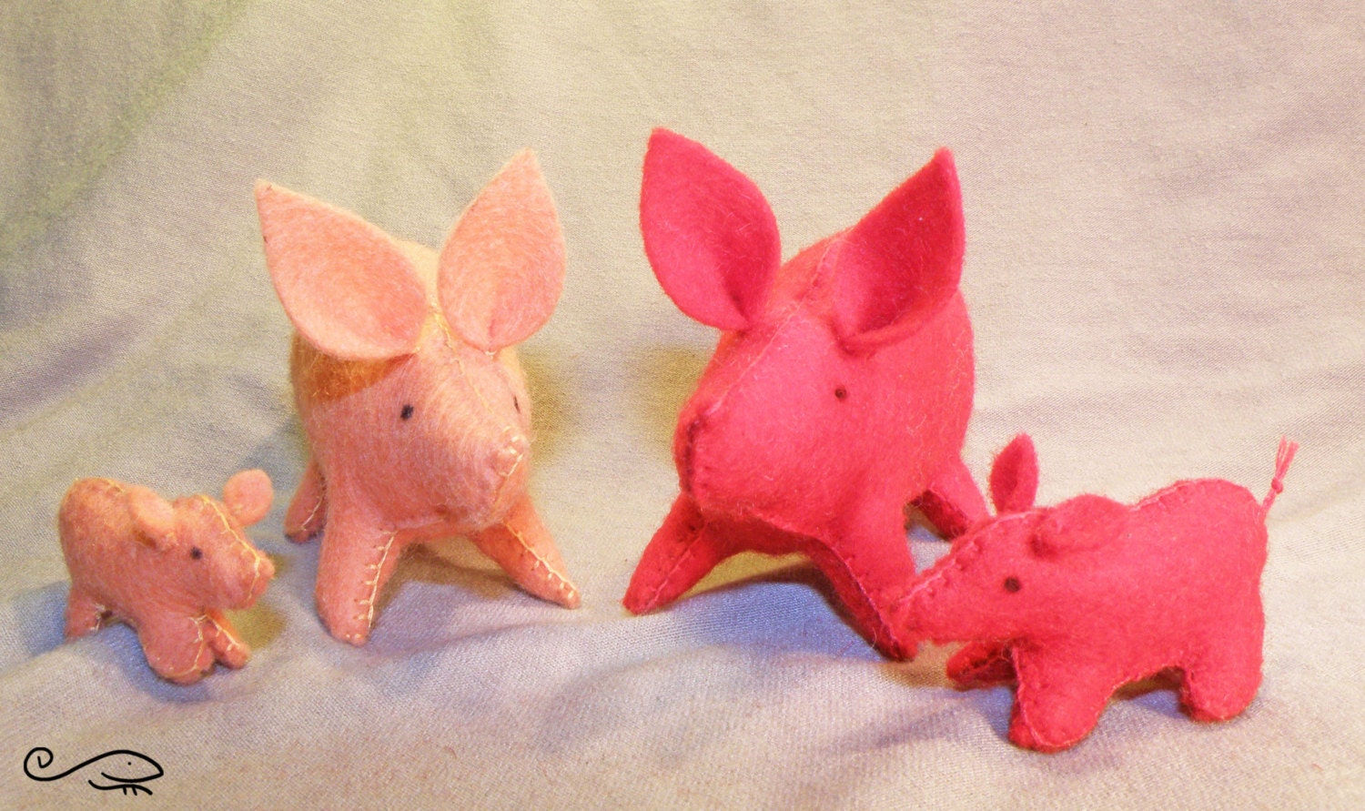 Pig piggy felt pig felt piggy pig pattern felt pig by Leguanworld