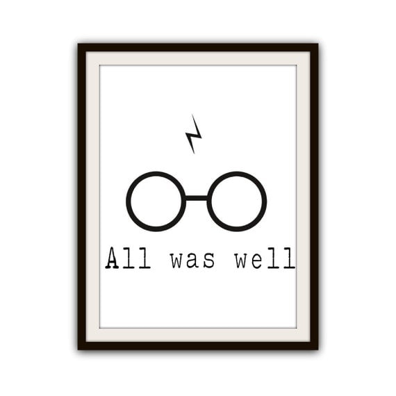 Harry PotterBlitz & Gläser Typografie Poster drucken selbst