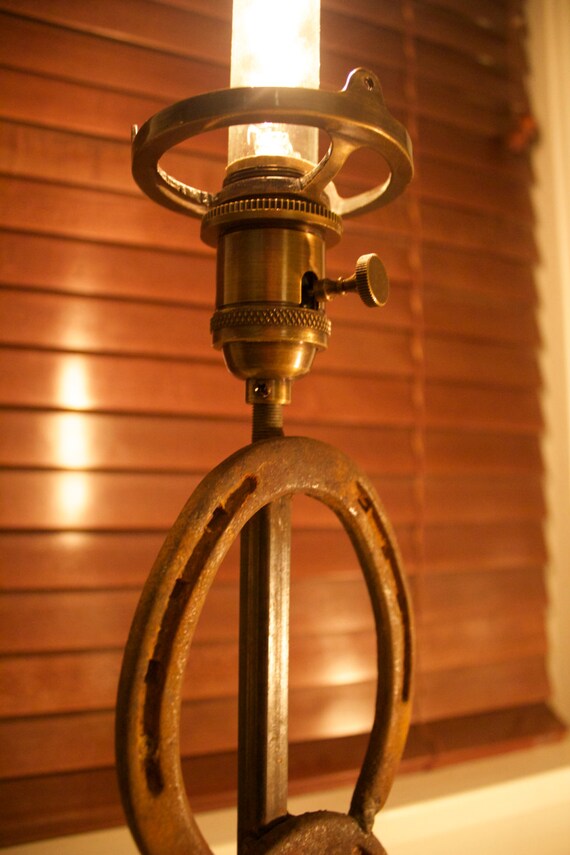 Rustic Horseshoe Light Fixture by Industrialighting on Etsy