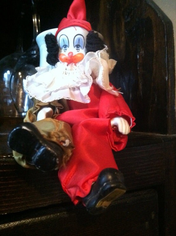 vintage porcelain clown