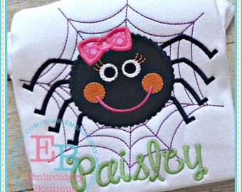 Dotted Spider Applique - This design is to be used on an embroidery machine. Instant Download
