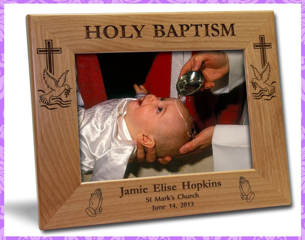 5x7 Personalized Custom Engraved Baptism Picture Frame Gift