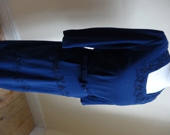 Vintage 1940's Dress - Wool Beaded