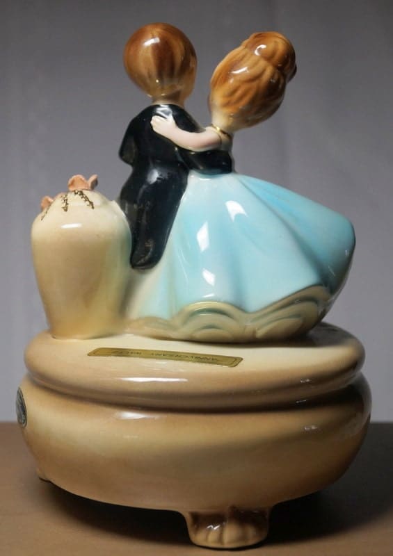 Vintage Josef Originals Anniversary Waltz Music Box Figurine