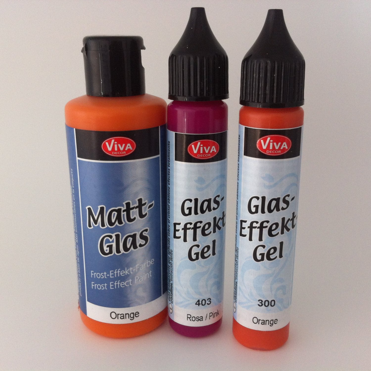 Glass paint Set Orange Frost Translucent by TheGlasscraftstudio