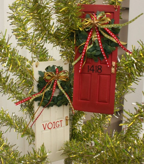Front Door Ornament by StripesPolkaDotsLLC on Etsy