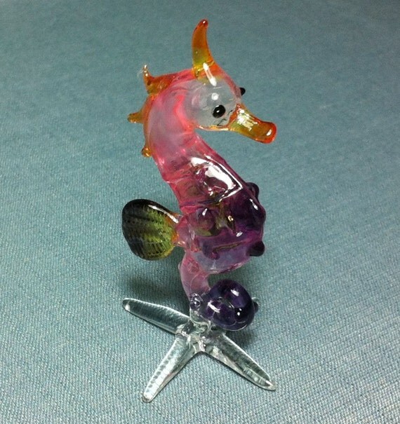 blown glass seahorse