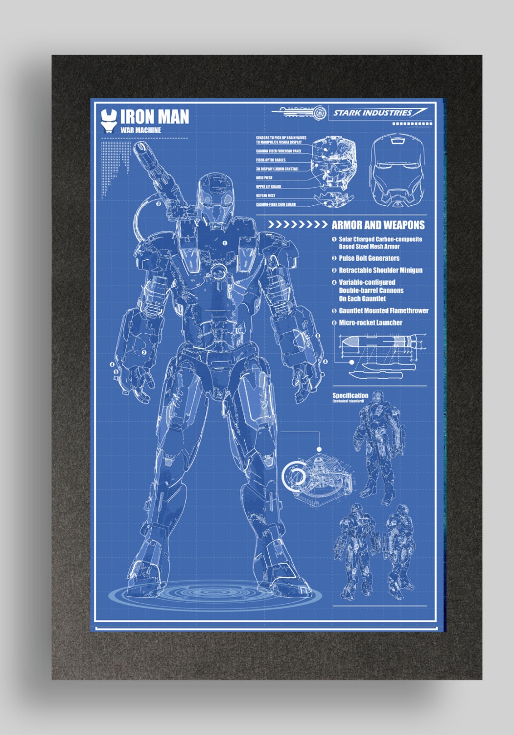 man 4-5 suit spider 16x24 Man Blueprints Suit by Iron machine war RyanHuddle