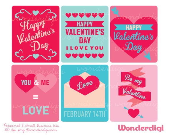 Download Items similar to Valentine Clip Art - Happy Valentine's ...