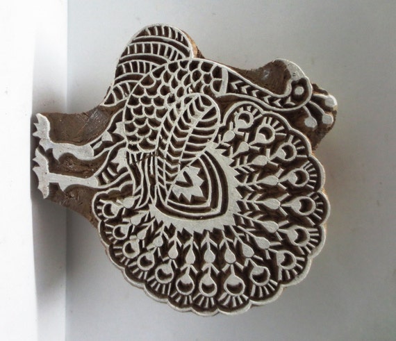 Items similar to Indian wooden hand carved textile printing on fabric ...