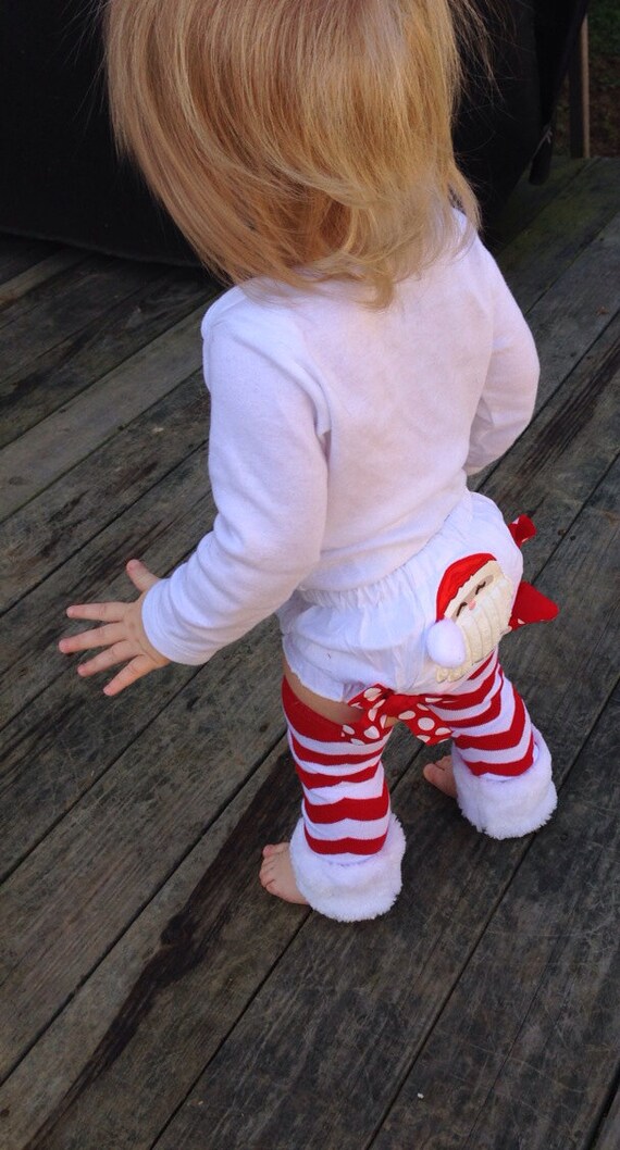 Christmas Chevron leg warmers Faux fur leg warmers red