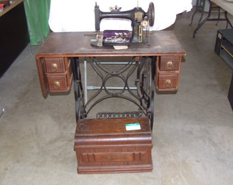 Antique 1800's Helpmate Treadle Sewing Machine