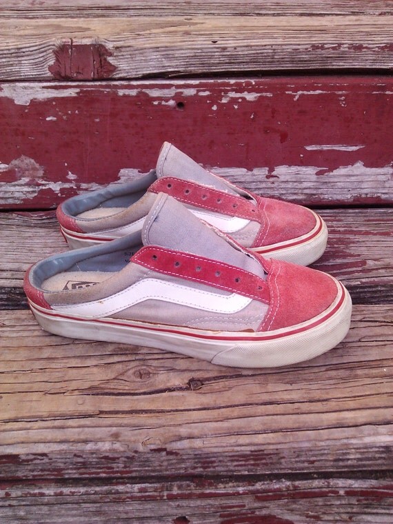 Vintage 90s Vans Slip On Skater SkateBoard Shoes Womens 6 6.5
