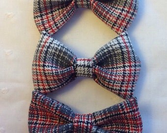 Red and Black Plaid Hair Bow