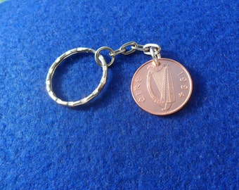 20th Birthday present 1994 lucky Irish coin keyring