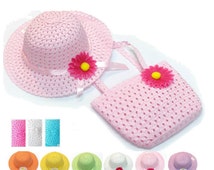 Popular items for girls straw hat on Etsy