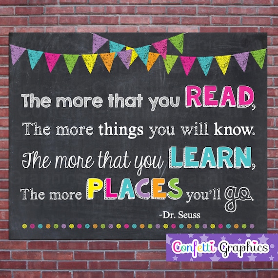 Dr Seuss The More That You Read The More Things You Will Know