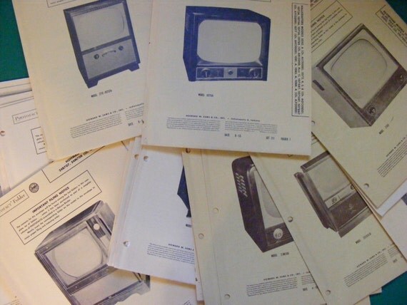 25 1950 U0026 39 S Vintage Tv Repair Manuals Electrical