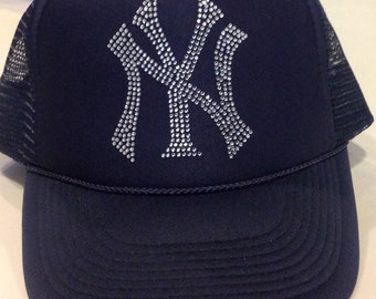 Yankees womens baseball cap w with rhinestones