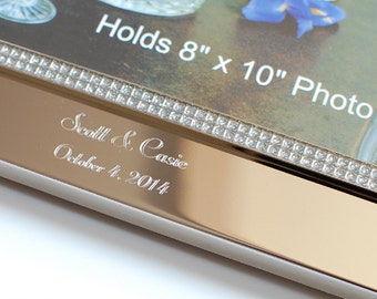 Personalized photo frame - Wedding photo frame - Engraved photo frame - Picture frame 8x10