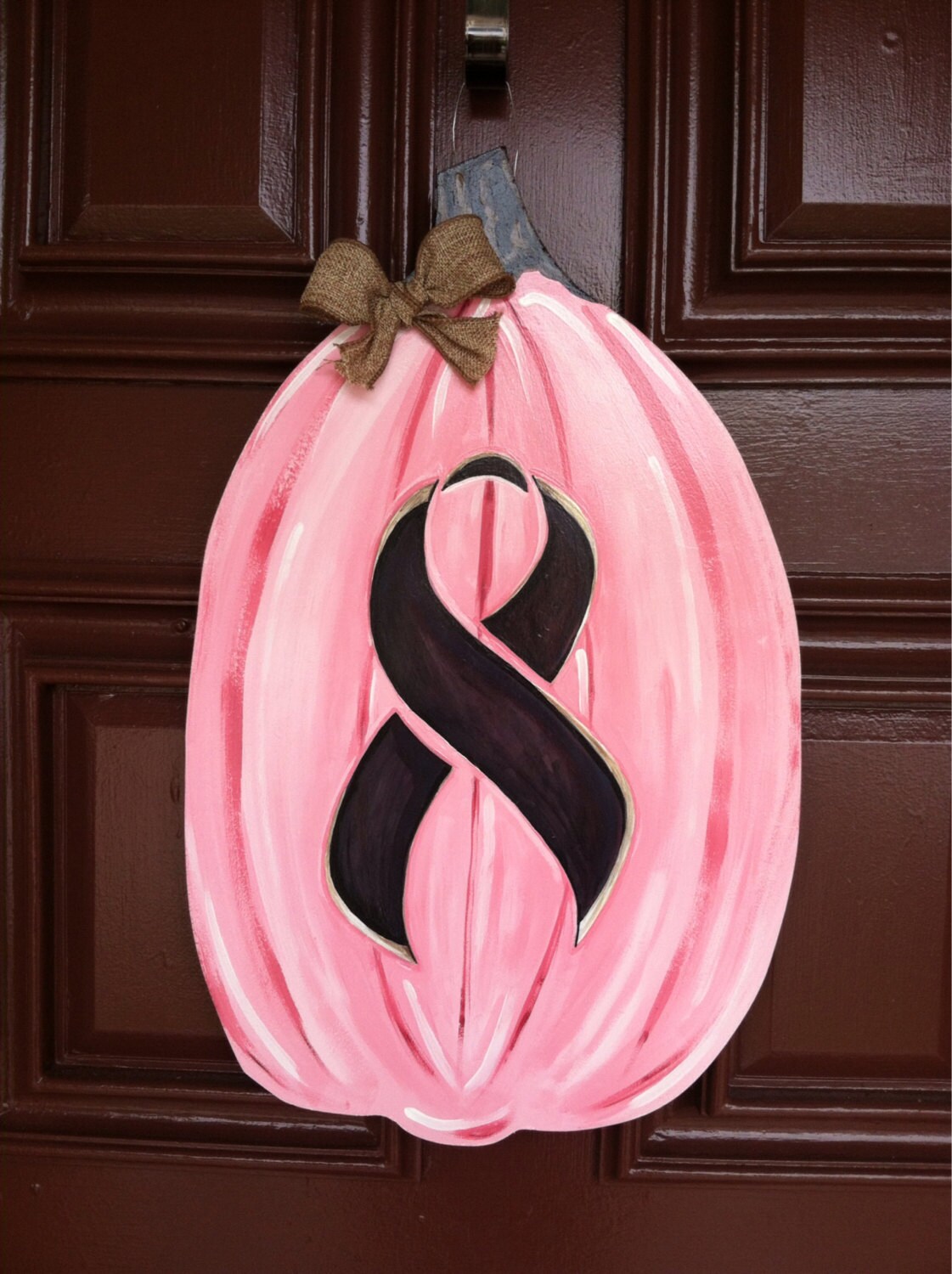 Breast Cancer Ribbon Pink Pumpkin