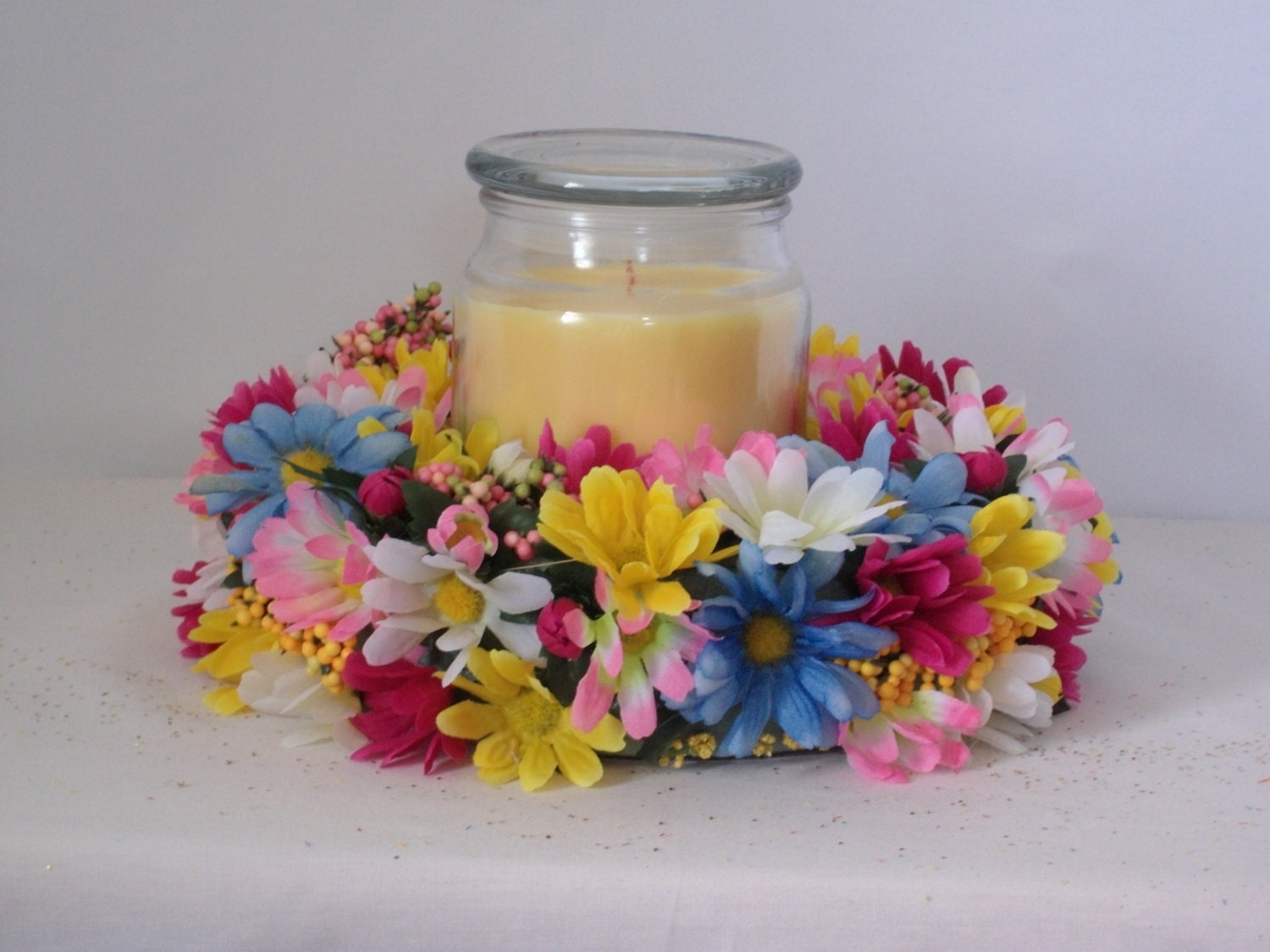 Spring Flower Candle Ring Silk Flower Candle Ring Candle   Il Fullxfull.610245412 6w3u 