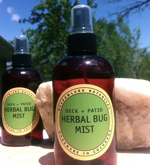 Organic Herbal Bug Spray for Outdoors/Deck/ Patio/Camping safe for