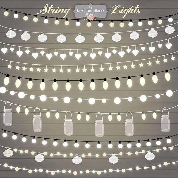 String Lights Clipart wedding invitation Clipart lights