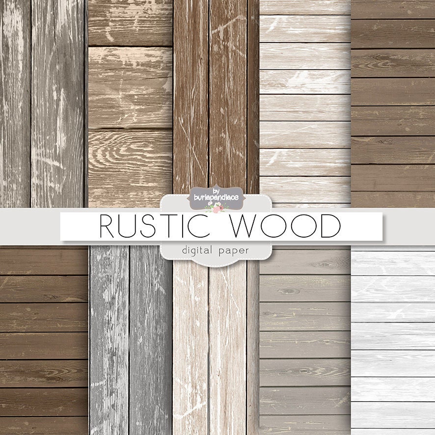 Rustic Digital paper wood wood digital paper wood digital