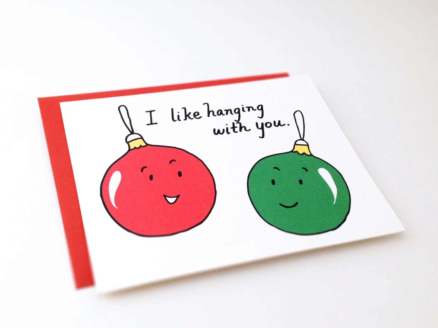cute best friend christmas card punnyeuclidstreetshop