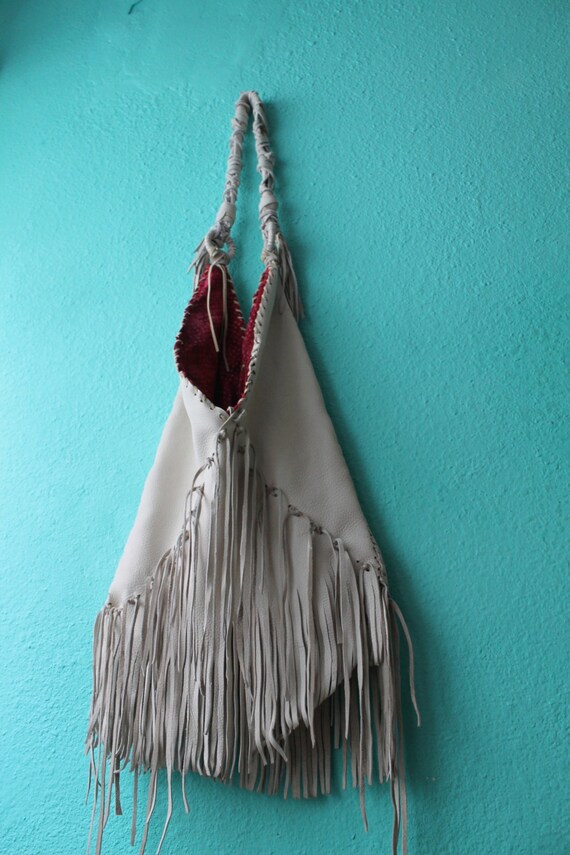 Extra Large Leather shoulder bag. Super soft. Tons of fringe. Gorgeous ...