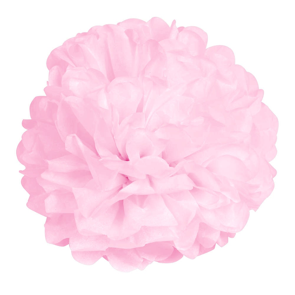 40cm PINK PAPER POMPOM Large Light Pink Tissue Paper Pom Pom