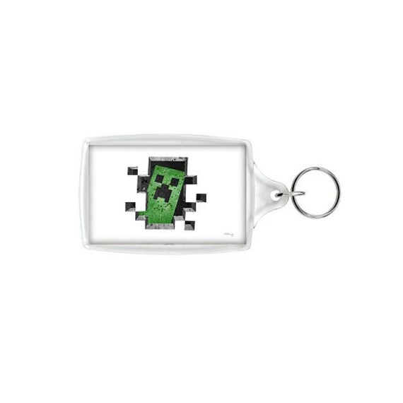 Creepy Block Creeper Keychain