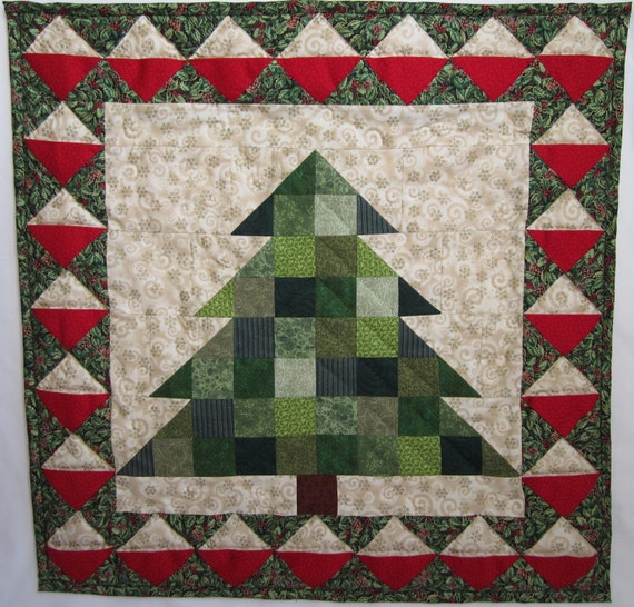 Advent Calendar Christmas Tree Quilt with by UniquelyMichelle