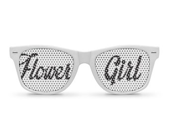 Flower Girl White Retro Party Sunglasses