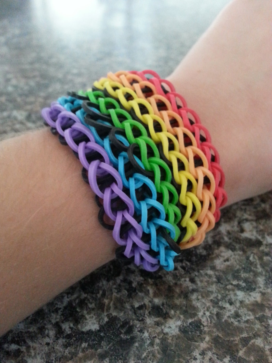 Items similar to Double Triple Single Rubber Band Bracelet on Etsy