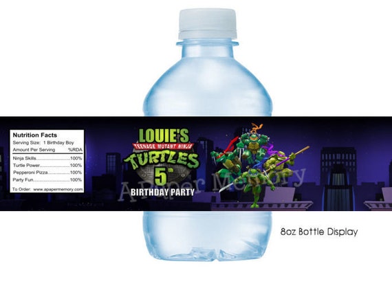 Teenage Mutant Ninja Turtles Water Bottle Labels DIY Printable
