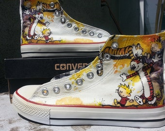 Calvin and Hobbes Custom Converse All Stars