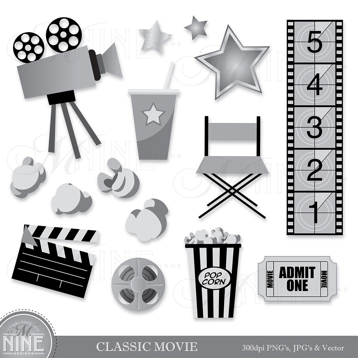 vintage movie clipart - photo #10