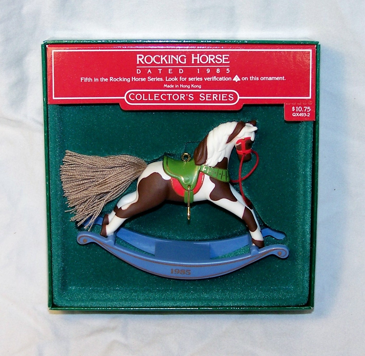 Collectible Hallmark ornament 5th Rocking Horse dated 1985