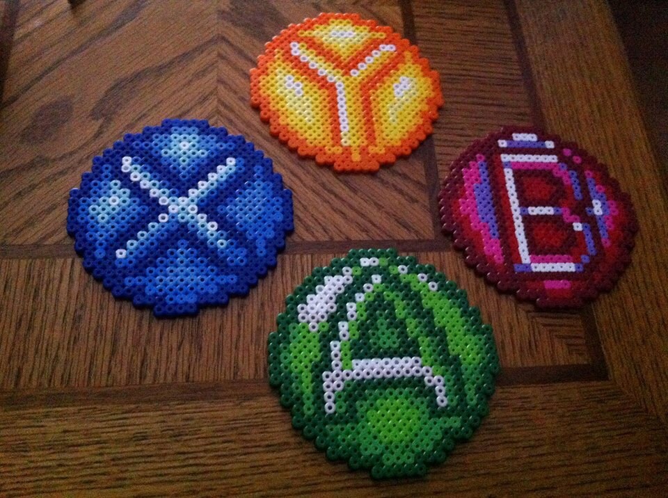 Xbox 360 Controller Perler Bead Coasters