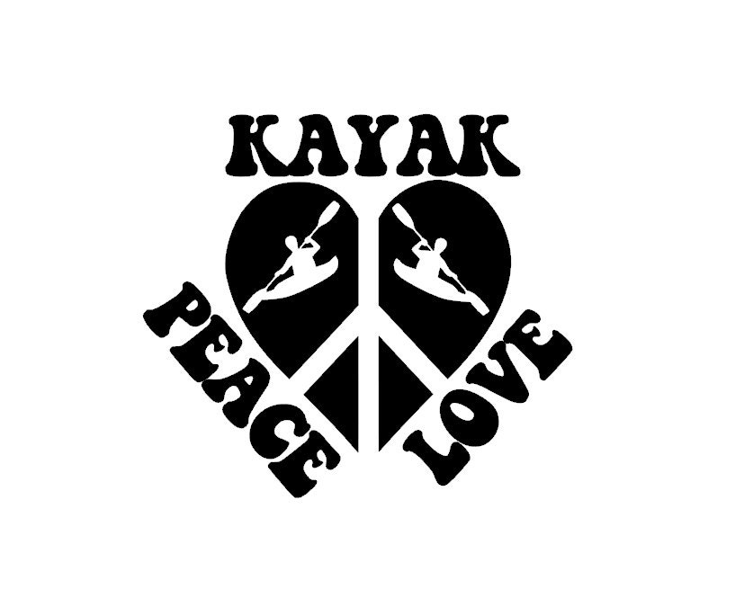 Kayaking Vinyl Decal Sticker Car Decal by PaZaBri on Etsy