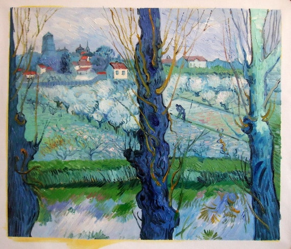 Van Gogh View of Arles Flowering Orchards 1889 Neue