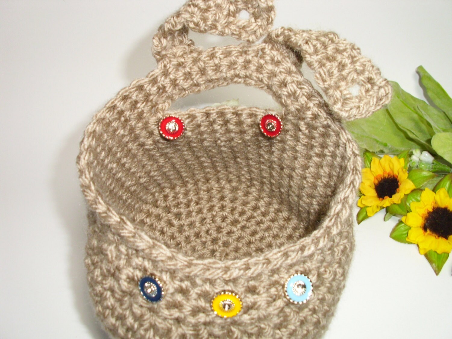 Hängekorb Häkelkorb Korb gehäkelt Kleinkram von MoniceBoutique